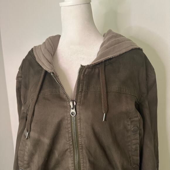 Free People army green lined utility jacket size S - Picture 4 of 9